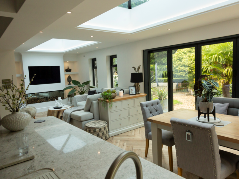 flat roof conservatory in hertfordshire