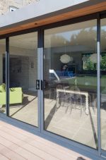 grey aluminium bifold doors in hertfordshire